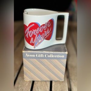 Valentine’s 80’s Avon Heart Shaped “Here’s My Heart” Mug W/Original Box!